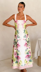 Stasia Midi Dress - Sorbet Symphony