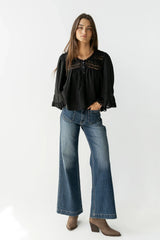 Kylee Lace Blouse In Black