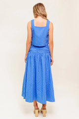 Urban Affair Top Skirt Set Blue