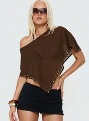 Safe Space Sheer Poncho Brown