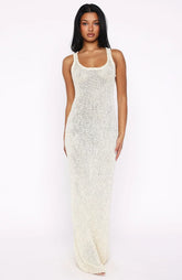 Trying To Forget Me Knit Maxi Dress Cream