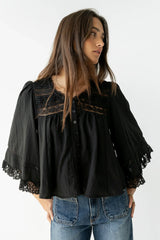 Kylee Lace Blouse In Black
