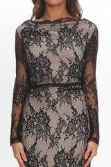 Loveland Off-Shoulder Lace Maxi Dress Black