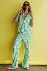 Just A Hunch Pants Zebra Green