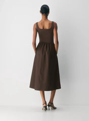 Revive Poplin Dress-Limited Edition — Rich Mocha Brown