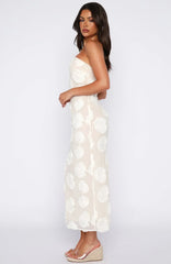 Paradise Cove Strapless Maxi Dress Cream