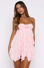 Rosette Bloom Mini Dress