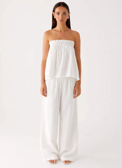 Wynter Babydoll Top - White