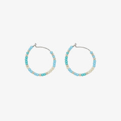 Playa Seed Bead Hoop Earrings