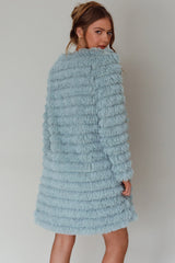 Montana Faux Fur Long Jacket Matcha