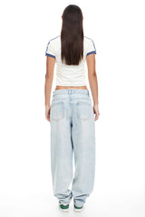 LIONESS On My Way Denim Jeans Light Denim