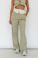 East Village Foldover Pants Sage
