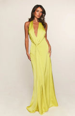 Delicate Delight Maxi Dress Chartreuse