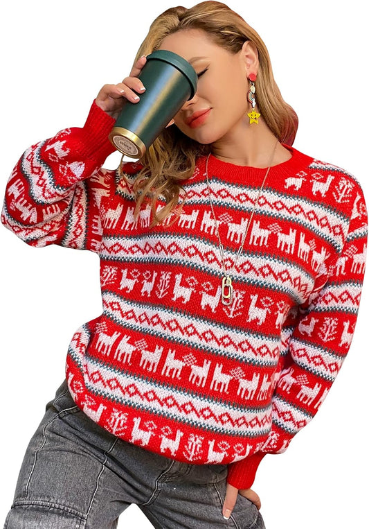 Women/Men Ugly Christmas Sweaters Pullover Holiday Couples Matching Premium Warm Stretchy Soft Breathable