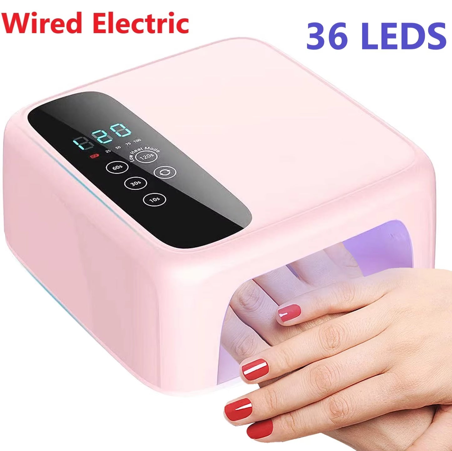 Wireless LED Nail Lamp UV Rechargeable 15600Mah Professional Gel Nail Dryer Nail Polish Curling Lamp for All Gel Nail Polish