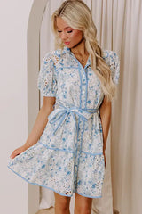 Sweet Embrace Floral Eyelet Mini Dress