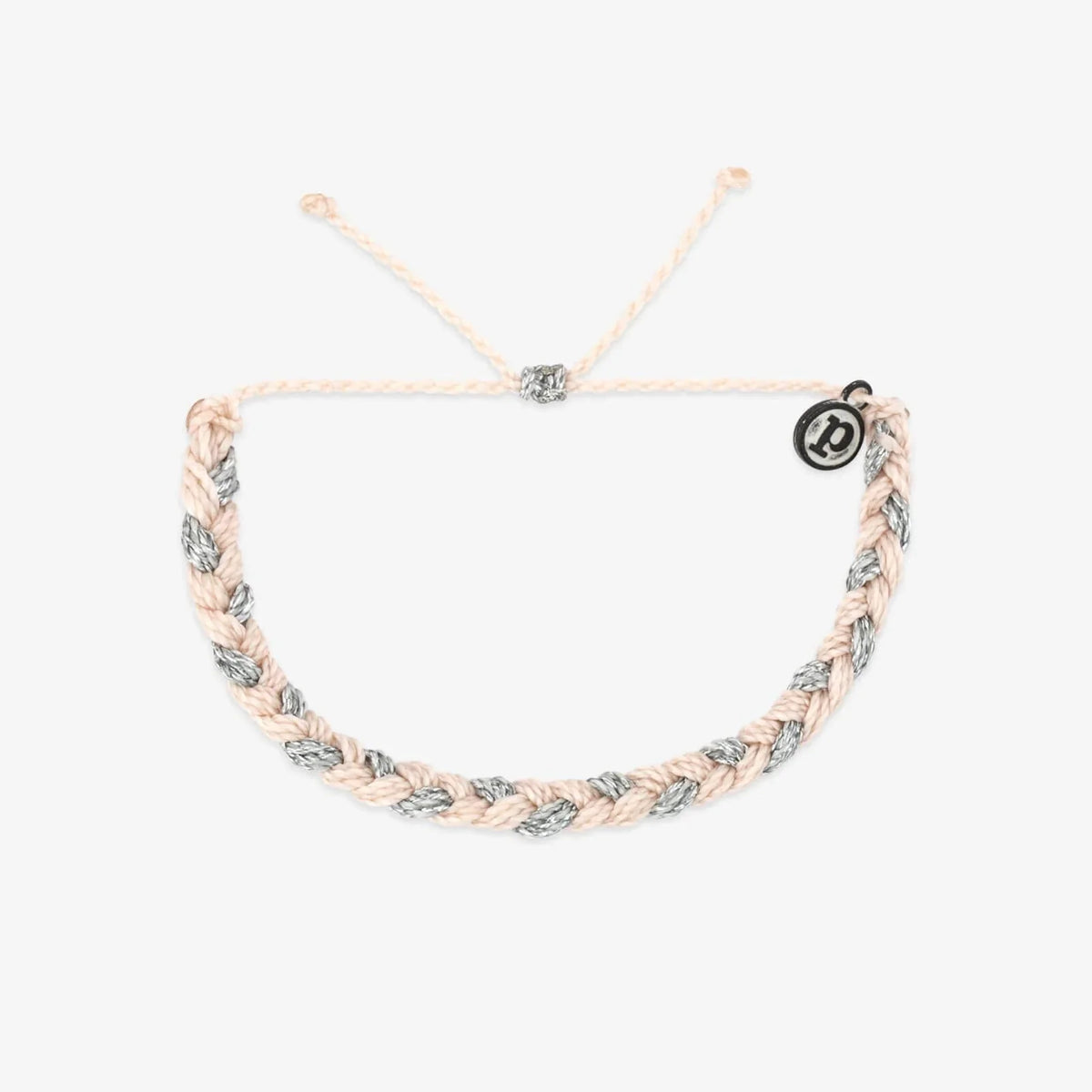 Metallic Blush Braided Bracelet