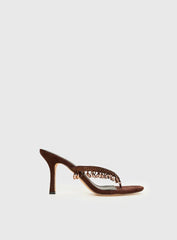 Ameliah Tassel Heels Brown