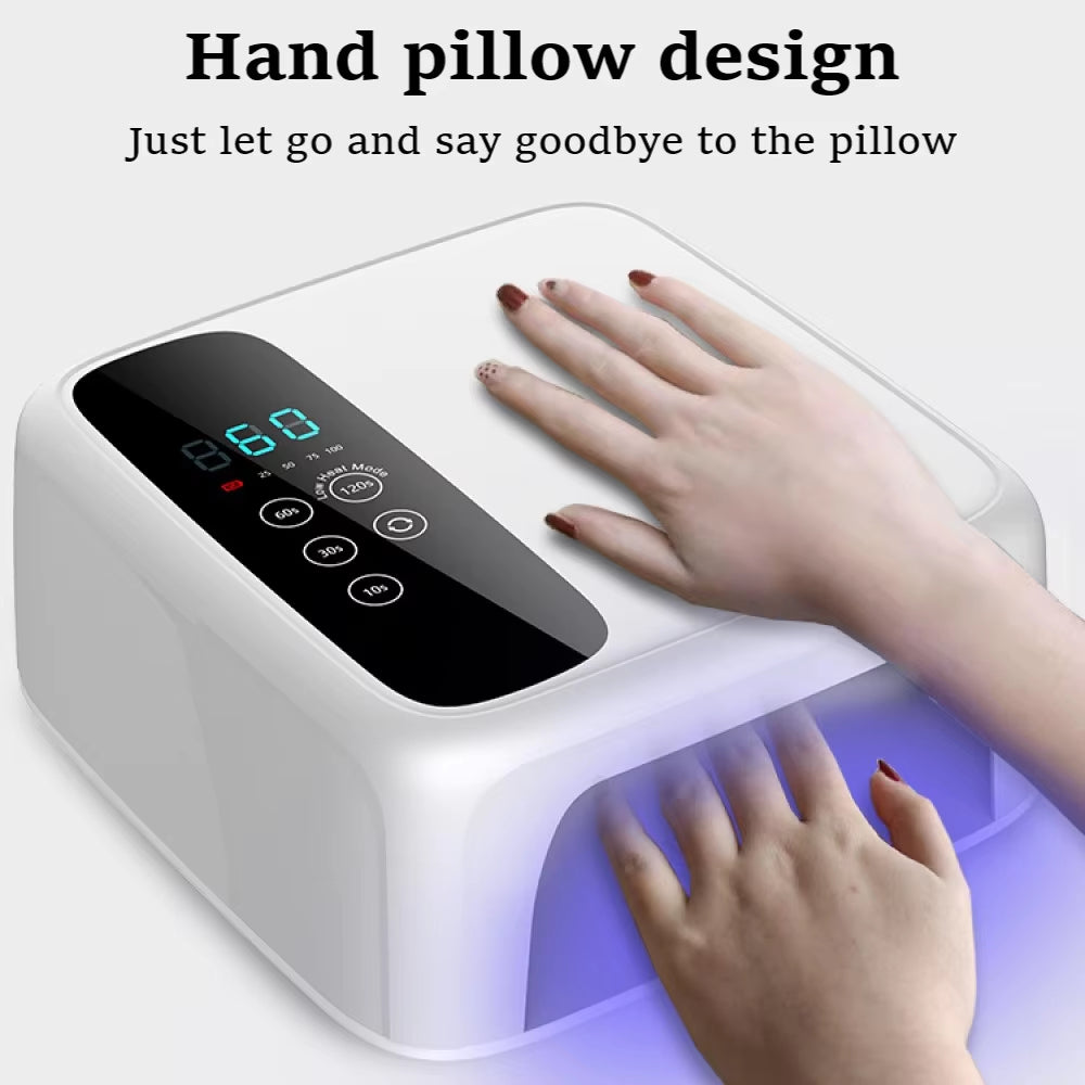 Wireless LED Nail Lamp UV Rechargeable 15600Mah Professional Gel Nail Dryer Nail Polish Curling Lamp for All Gel Nail Polish